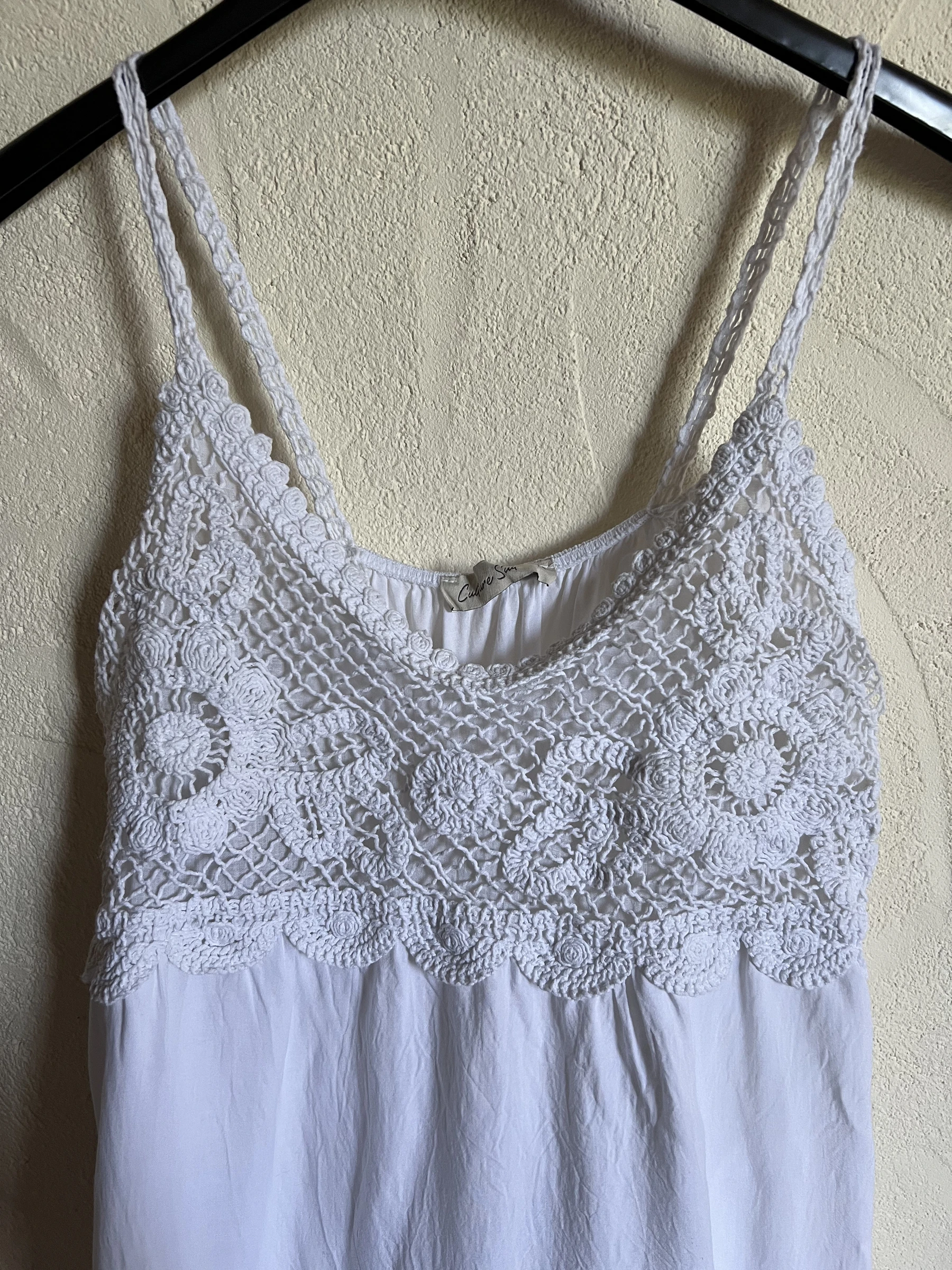 😍 White Bohemian Crochet Dress Culture Sud – One Size – Made in Italy – photo 3